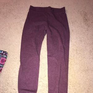 Burgundy cotton leggings